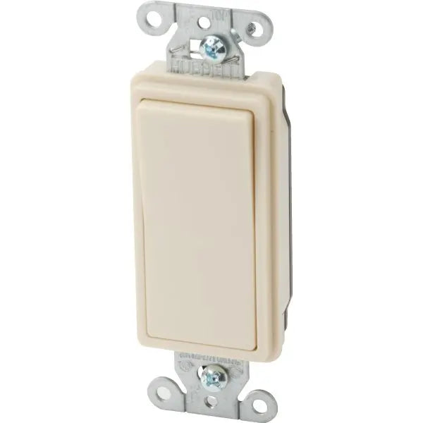 Hubbell-Pro 20 Amp 120/277 Vac Hospital-Grade 2-Position Decorator Switch (Ivory)