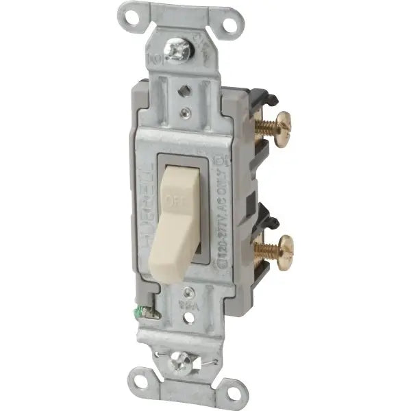 Hubbell-Pro 15 Amp 120/277 Vac 2-Position Wired Toggle Switch (Ivory)