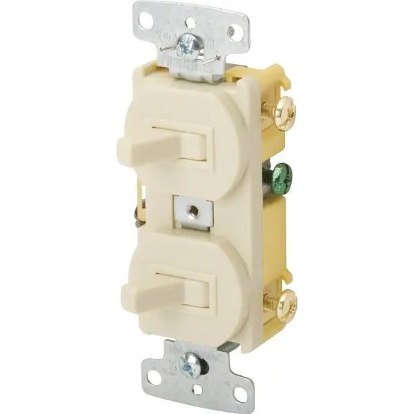 Hubbell-Pro 15 Amp/120 Vac Combination Switch (Ivory)