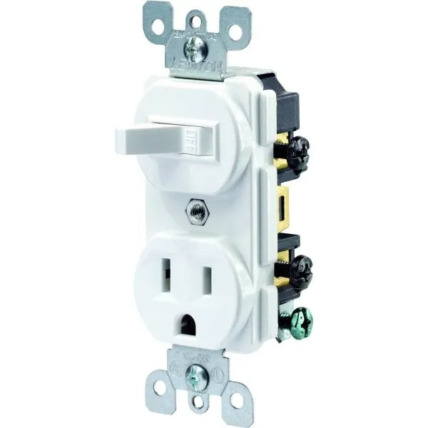 Hubbell-Pro 15 Amp 120 Vac 2-Position Combination Toggle Switch