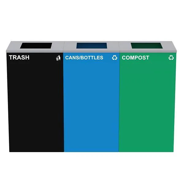 Alpine Industries 87g Steel Blue Cans/Bottles Bin - Compost Bin