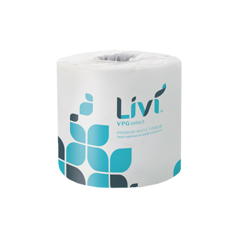Livi VPG Bathroom Tissue White 2 ply Embossed 4.06"x3.75" 500 Sheets 80/cs