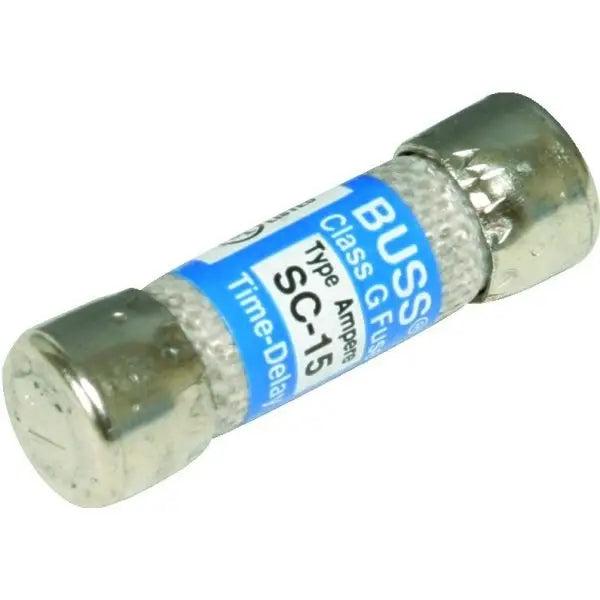 Bussmann® 15 Amp 600 Volt Class G Time-Delay Cartridge Fuse