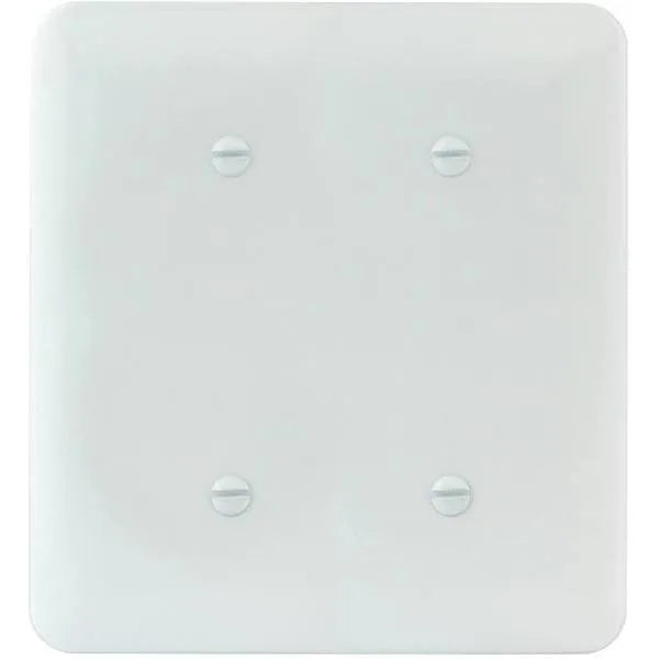 Titan3 White Smooth 2-Gang Blank/Blank Princess Metal Wall Plate