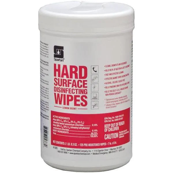 Spartan 125 Count Lemon Scent Hard Surface Disinfecting Wipes
