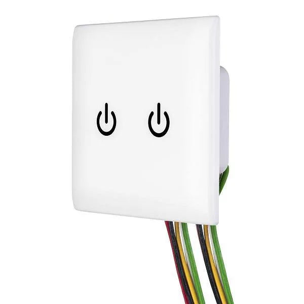 Hubbell Wiring® Scrubswitch 8/10a 120/277v Double Gang Touch Switch White