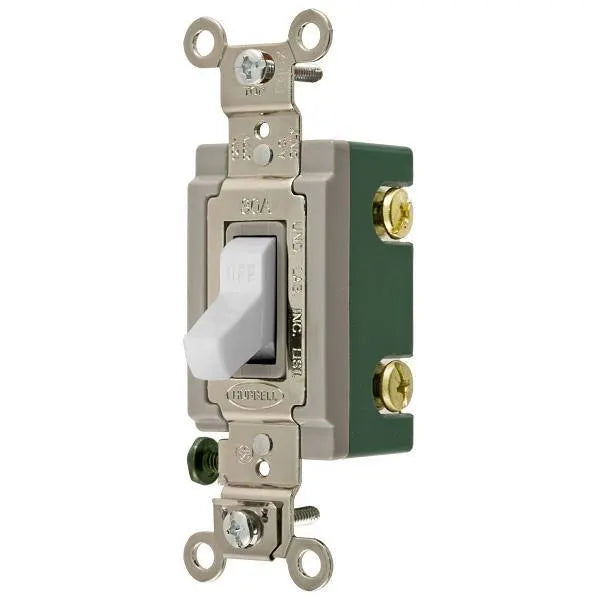 Hubbell Wiring® Double Pole 30a 120/277v X Hd Ind Tog Switch White Package Of 10