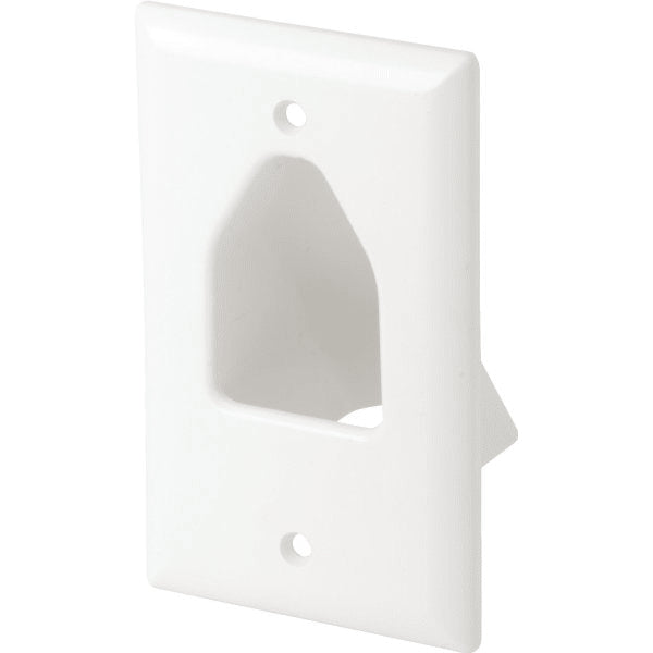 Hubbell 1-Gang Recessed Cable Plate