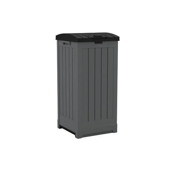 Suncast Commercial Trash Hideaway Refuse Container, Peppercorn