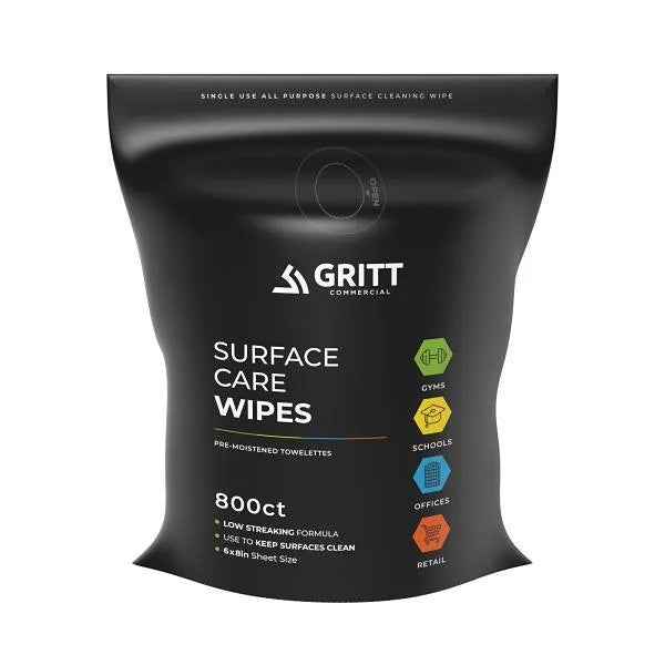 Gritt Commercial Surface Care Gym Wipes All-Purpose Professional Cleaner Wipes 800-Count Refill Roll