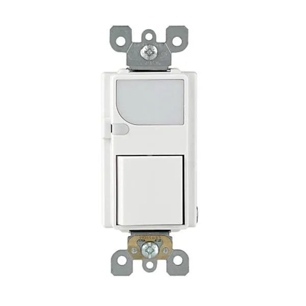 Leviton 15 Amp Decora Combination Switch With LED Guide Light White