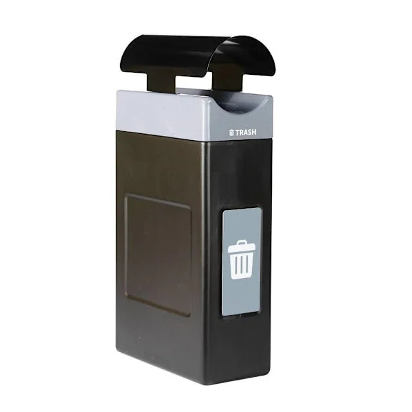 Commercial Zone® Avante™ Trash Container, 30-Gallon Narrow Unit W/Canopy Lid, Liner Included