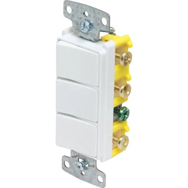 Hubbell-Pro 15 Amp 2-Position/3-Way Combination Switch (White)