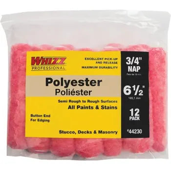 Whizz 44230 6-1/2" Pink Polyester 3/4" Nap Mini Roller