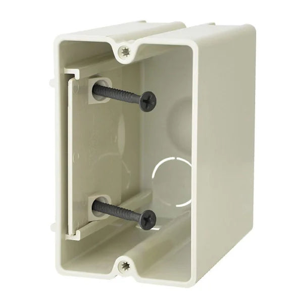 Allied Moulded 1-Gang Adjustable Slider Box, Vertical, Beige