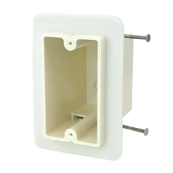 Allied Moulded 1-Gang New Work Fiberglass Vapor Seal Switch/Outlet Box, Off White