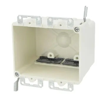 Allied Moulded 2-Gang Old Work Fiberglass Switch/Outlet Box With Wings, Off White