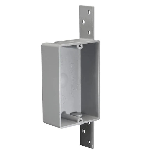 Cantex Ez Box Shallow New Work Electrical Box With Bracket, 1-Gang, 8 Cu In