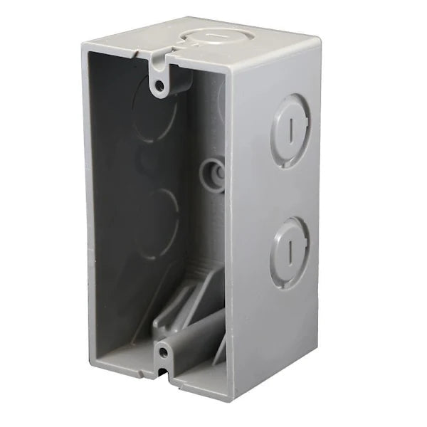 Cantex Ez Box Handy Multi-Purpose Electrical Box, 1-Gang, 12 Cu In, Gray