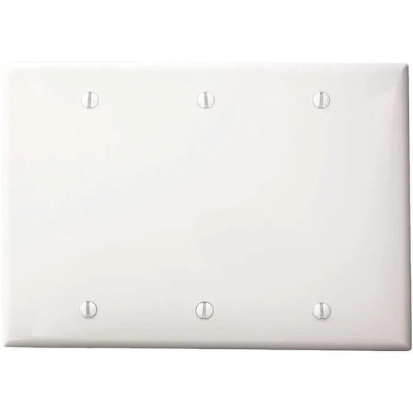Leviton 3-Gang Ivory Blank Plate Nylon Standard Wall Plate 80735-I