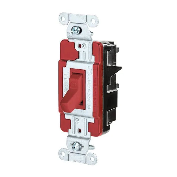 Hubbell Edgeconnect™ 20 Amp Commercial Toggle Switch, 3-Way, Red