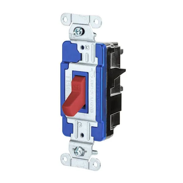 Hubbell Edgeconnect™ 15 Amp Commercial Toggle Switch, 3-Way, Red