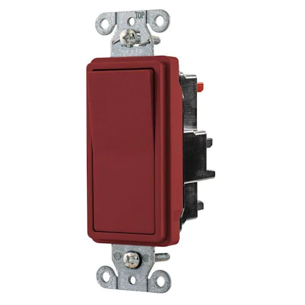 Hubbell Edgeconnect™ 15a Commercial Decorator Switch, 3-Way, Red