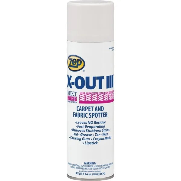 Zep X-Out Iii Clear Carpet And Fabric Spotter 20 Oz
