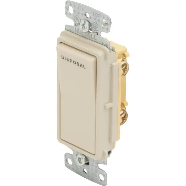 Hubbell-Pro 15 Amp Disposal Decorator Switch/Rocker Switch