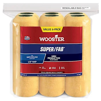 Wooster 9" Super/Fab 1/2" Nap Roller Cover