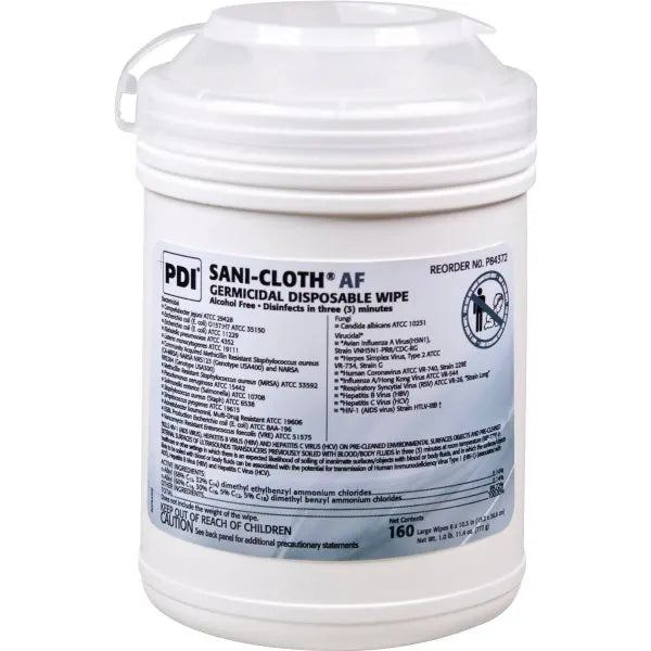 Sani-Cloth Af Germicidal Disinfecting Wipes 160 Count 6-3/4hx6"W Sheet