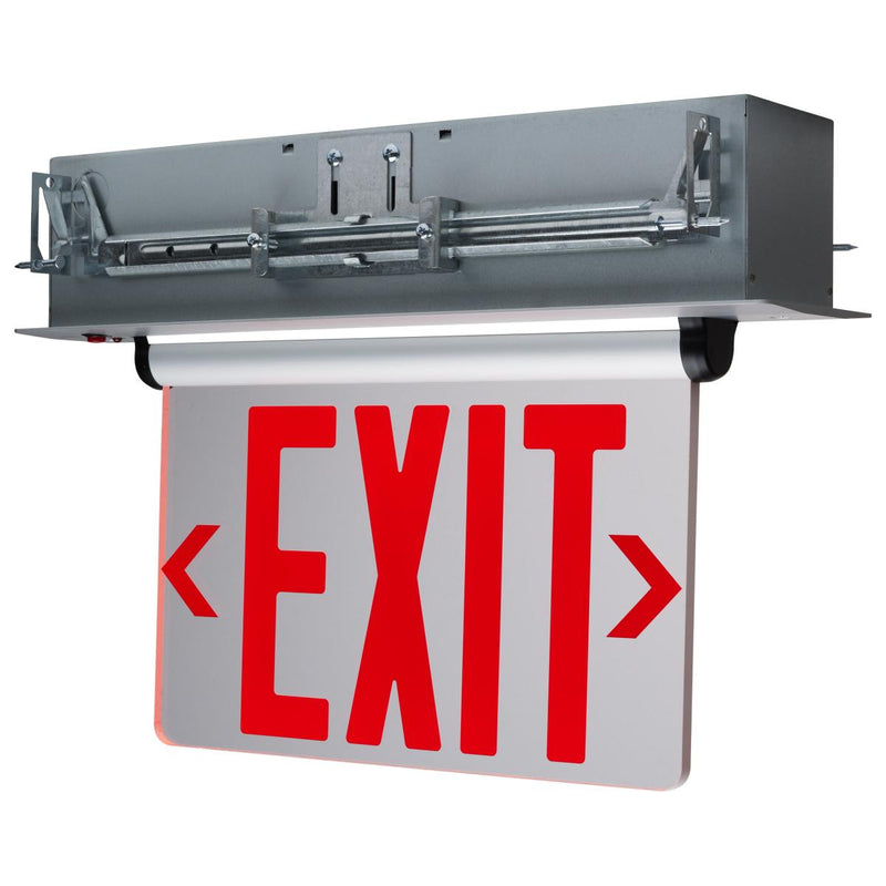 Edge Lit LED Exit Sign, 120V/277 Volts