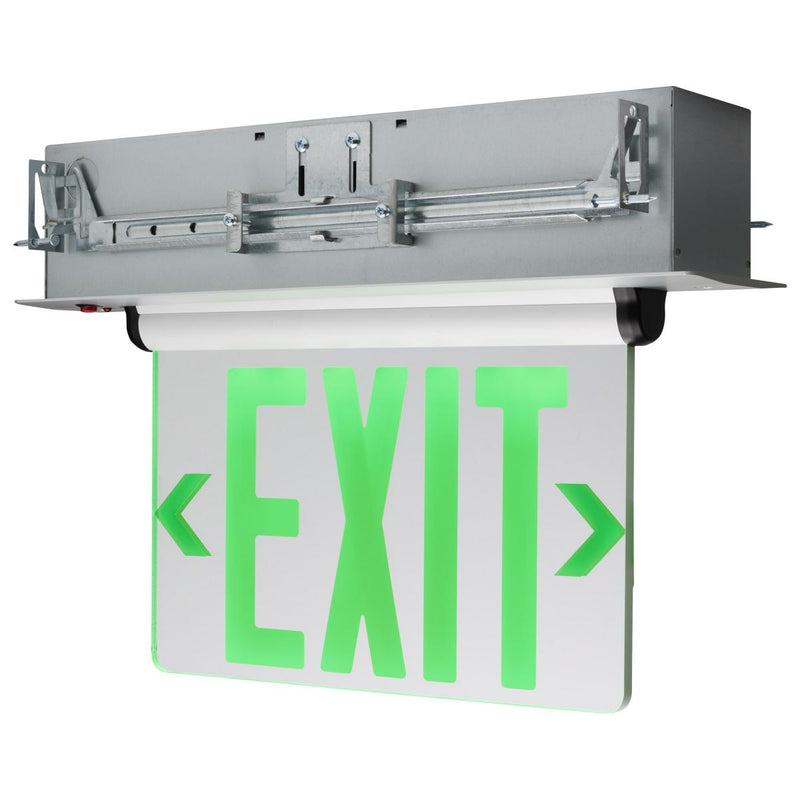 Edge Lit LED Exit Sign, 120V/277 Volts
