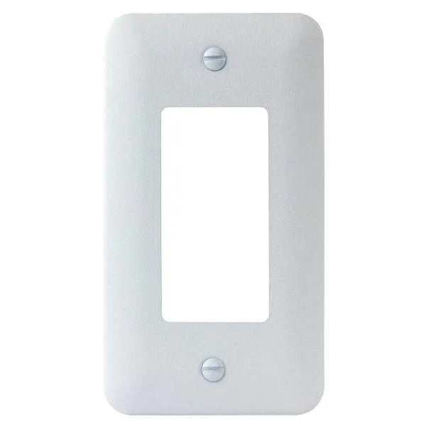 Titan3 Princess Textured 1-Gang Metal Decorator Wall Plate (White)
