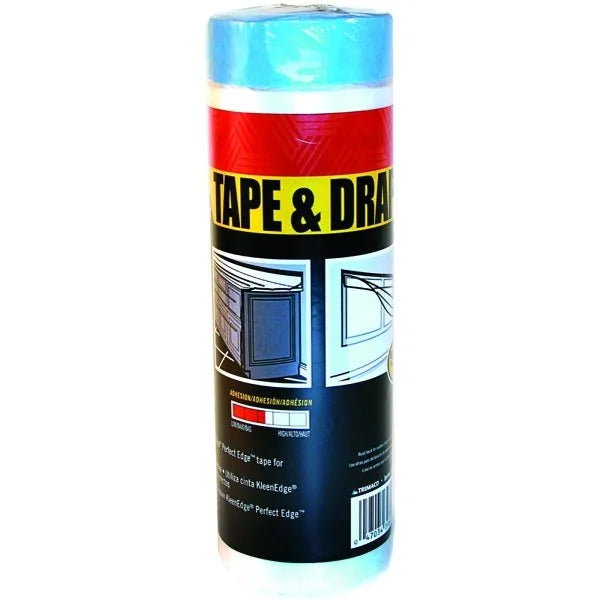 Trimaco 396490 Easy Mask 2.4m X 22m Plastic Pretaped Drop Cloth