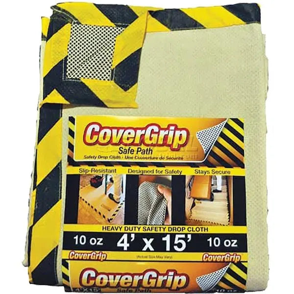 Covergrip 041510 4' X 15' 10 Oz. Safety Drop Cloth Safe Path