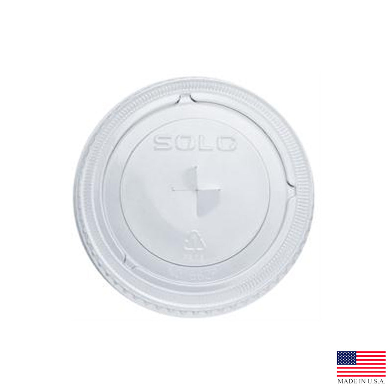 Clear 12 oz. PET Straw Slot Lid 10/100 cs