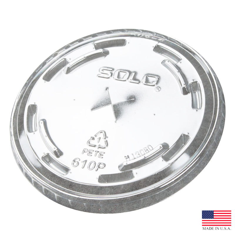 Clear 9-10 oz. PET Straw Slot Lid 10/100 cs
