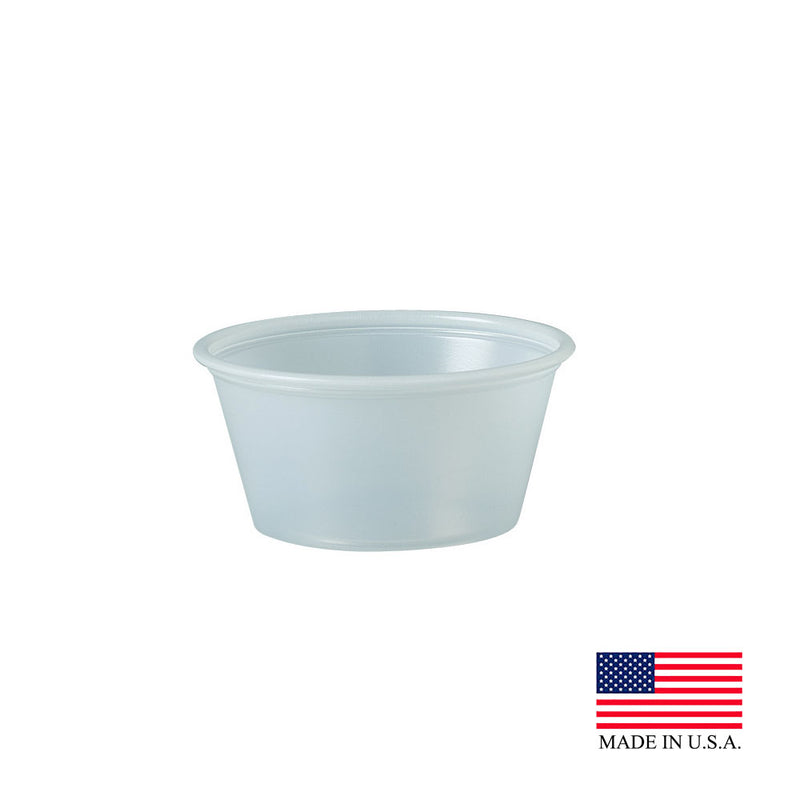 Translucent 2 oz. Plastic Souffle Cup 10/250 cs