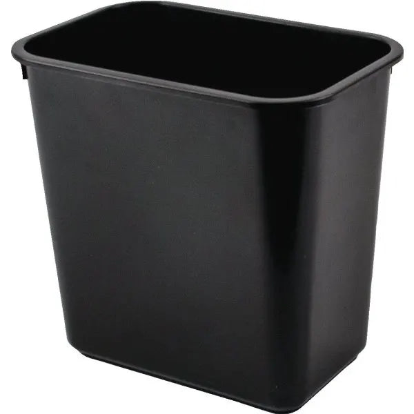 Hapco 8 Quart Rectangular Wastebasket Black