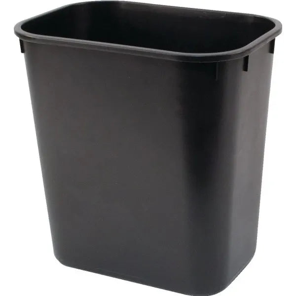 Hapco 13 Quart Rectangular Wastebasket Black