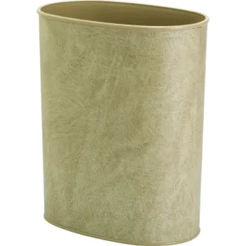 Hapco 13 Quart Leatherette Trash Can Antique White