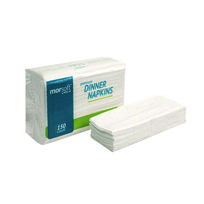 Morsoft White 14.5"x16.5" Dinner Napkin 2 ply 20/150 cs