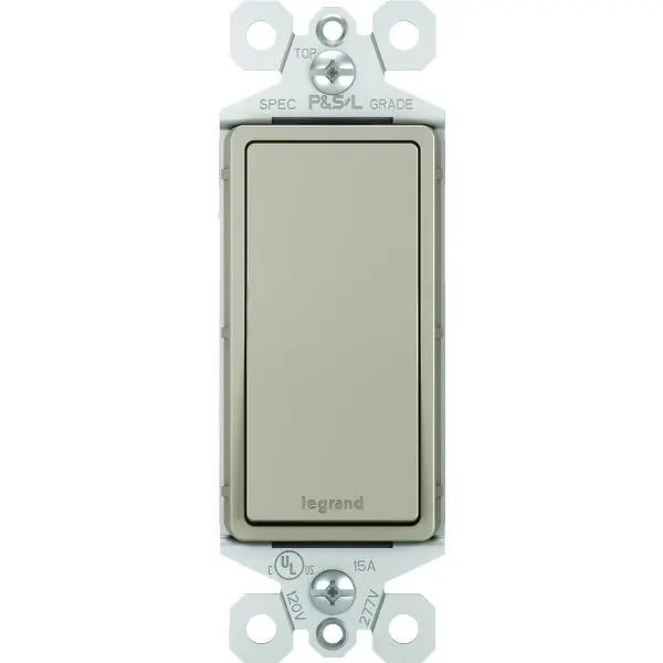 Legrand 15 Amp 3-Way Rocker Light Switch (Nickel)