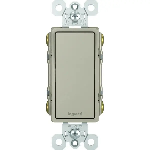 Legrand Radiant 15 Amp 120 Volt 1-Pole/4-Way Rocker Light Switch (Nickel)
