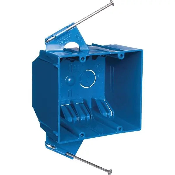 Carlon 2-Gang New Work Plastic Switch/Outlet Wall Electrical Box (Blue)