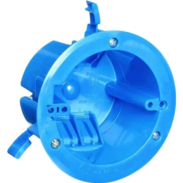 Carlon 1-Gang Round Old Work Pvc Ceiling Electrical Box (Blue)