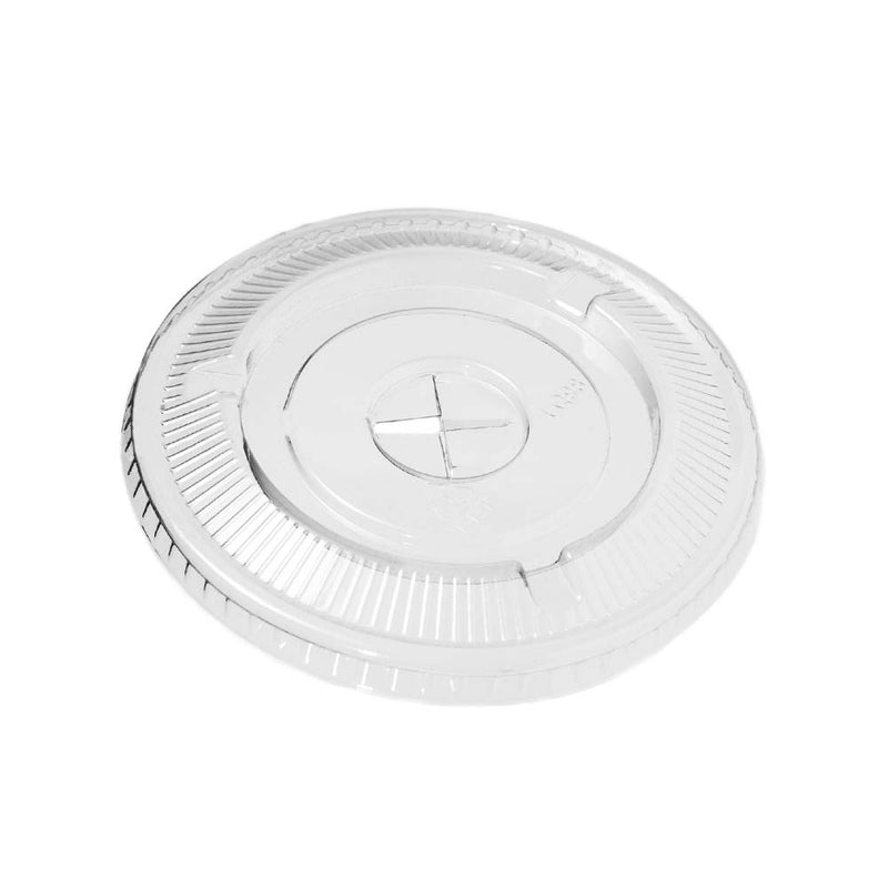Clear 12/24 oz. PET Straw Slot Lid 10/100 cs