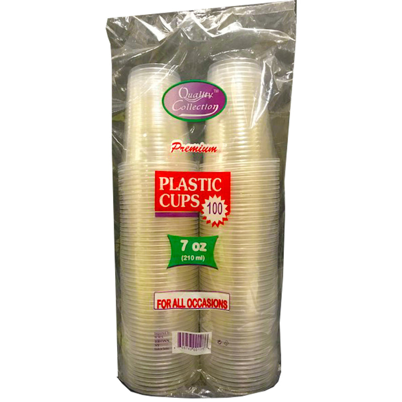 Clear 7 oz. Retail Plastic Cold Cup 12/100 cs