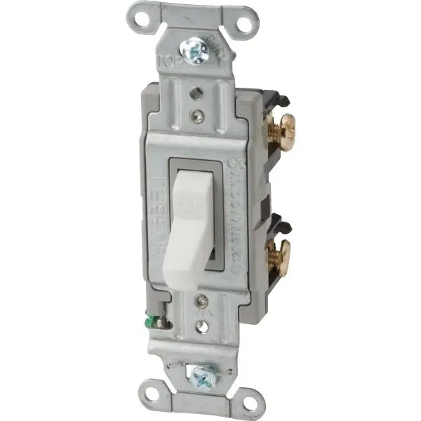 Hubbell-Pro 20 Amp 120/277 Vac 2-Position Commercial Toggle Switch (White)